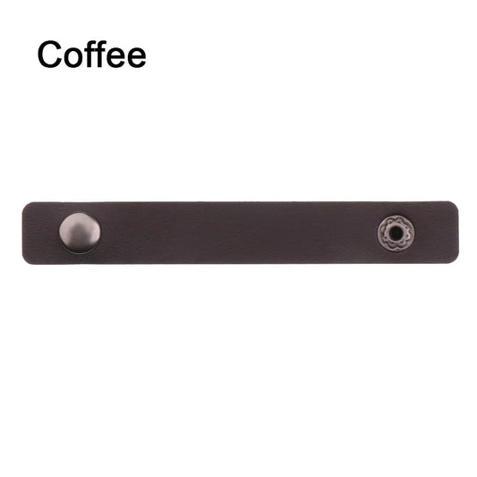 5 Pcs Leather Cable Winder Wire Ties Cord Organizer Cable Strap Tie Wrap Cord Management Holder Keeper Earphone Wrap