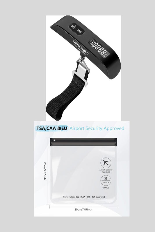 Speedy Security Bundle | TSA Approved Toiletry Bags & Digital Luggage Scale