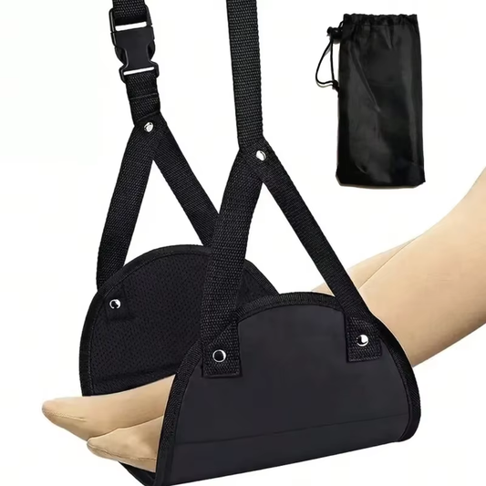 Portable Airplane Footrest - Adjustable Travel Hammock for Flights & Office