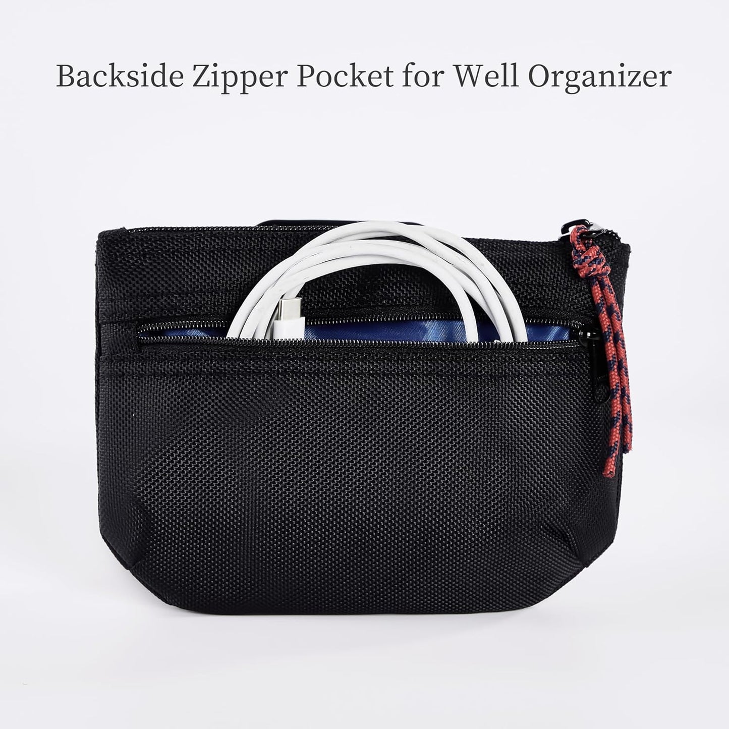 Rough Enough Small Tech Organizer Travel Case for Electronics & Cords - Cable Storage Bag Black