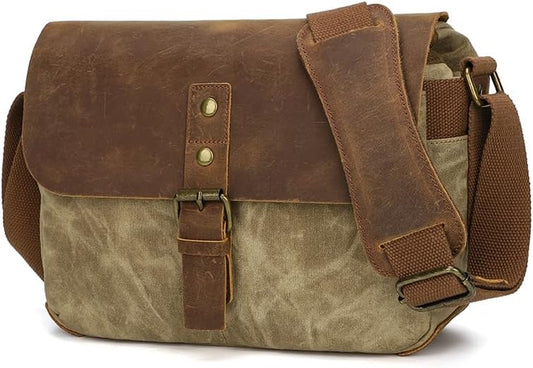 Camera Bag, SLR DSLR Waterproof Canvas Camera Case, Vintage Padded Shoulder Bag for Women and Men …