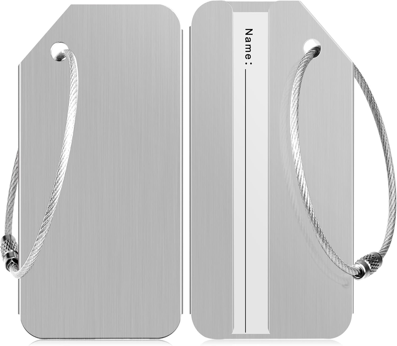 Versatile Luggage & Bag Tags Set of 3 - Aluminum with Durable Stainless Steel